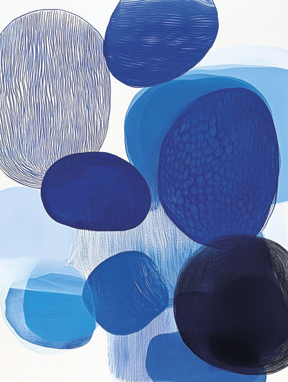 Poster été ocean abstrait serie 1 format 30x40 cm