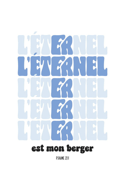 Décoration chrétienne croix de dieu en bleu format 40x60cm