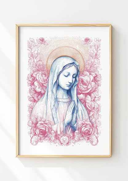 Sainte Vierge Marie - Affiche Chrétienne