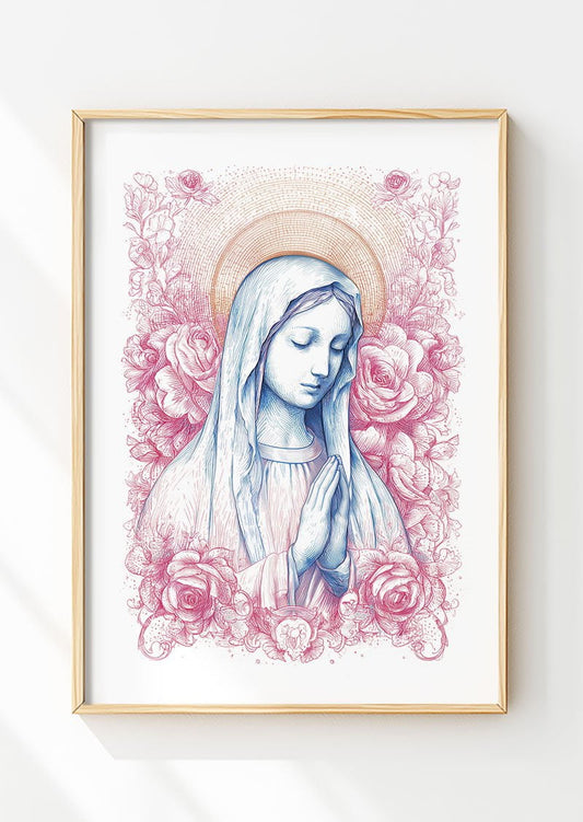 Sainte Vierge Marie - Affiche Chrétienne