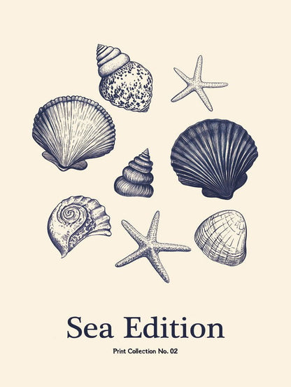 Poster mer et plage sea edition 02 format 30x40 cm