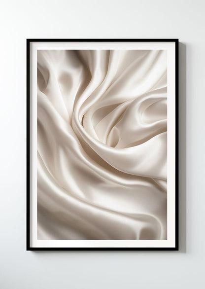 Poster photo minimaliste d'un gros plan sur un drap en soir dans un cadre noir