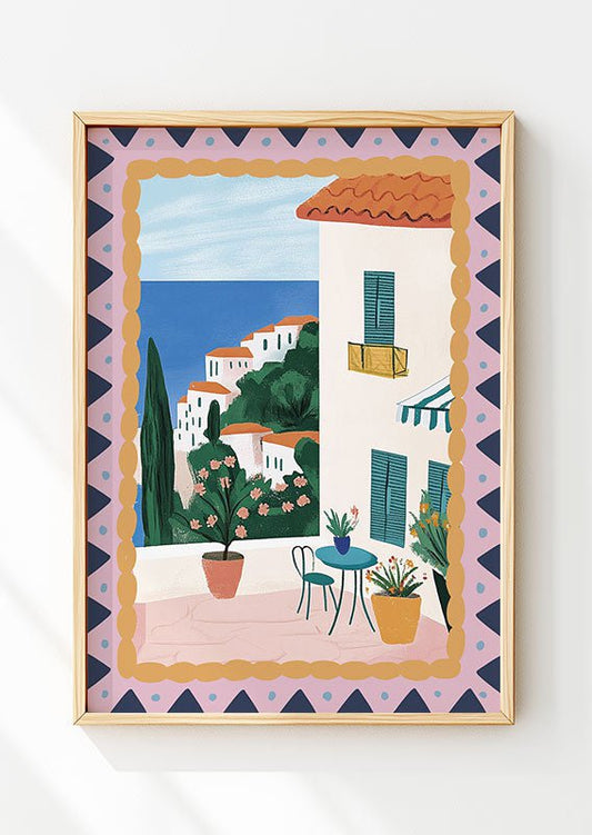 Amalfi Fiorita – Affiche été italie décoration murale
