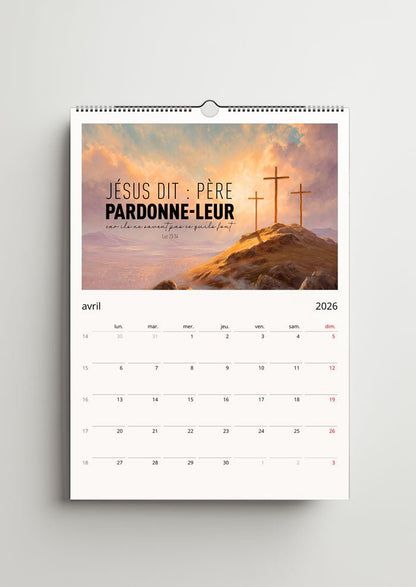 Calendrier mural Chrétien 2026 - A3