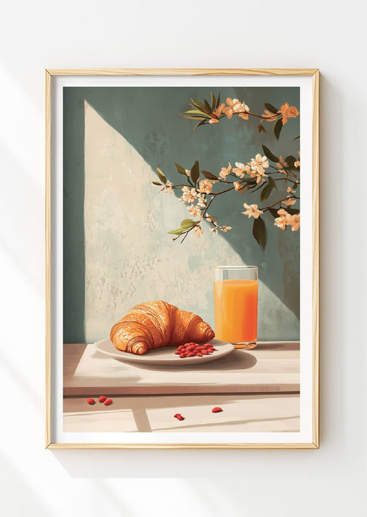 Croissant au soleil levant