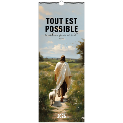 couverture du calendrier 2026 retraçant la vie de jésus avec visuel