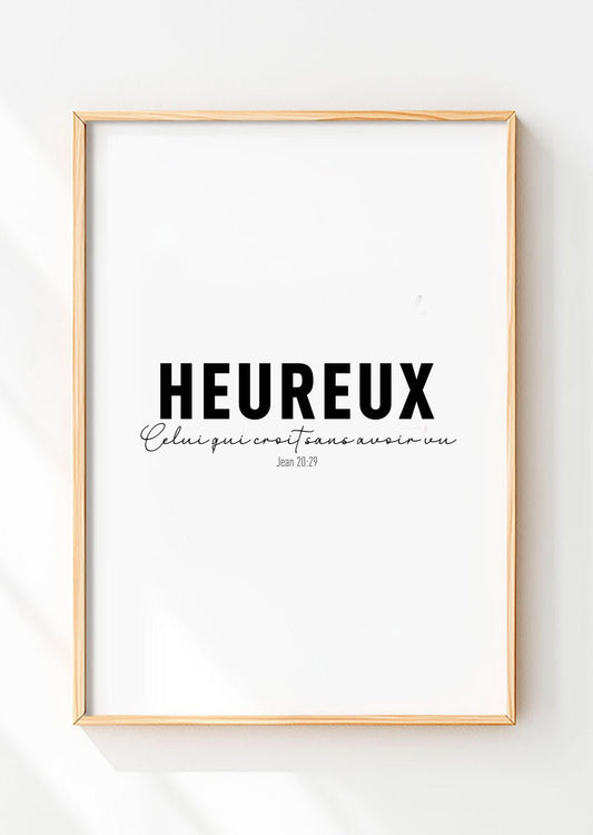 Jean 20:29 - Affiche Chrétienne