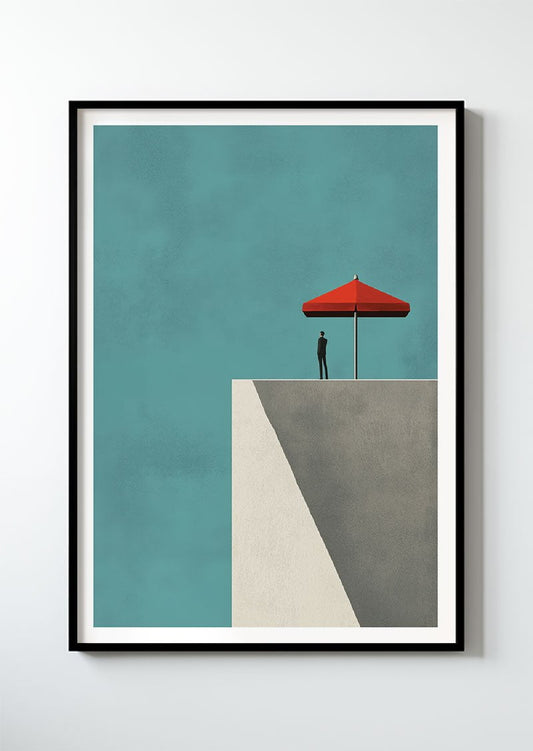 L'homme sous le parasol