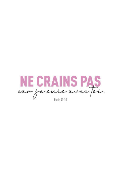 Ne crains pas - Affiche Chrétienne
