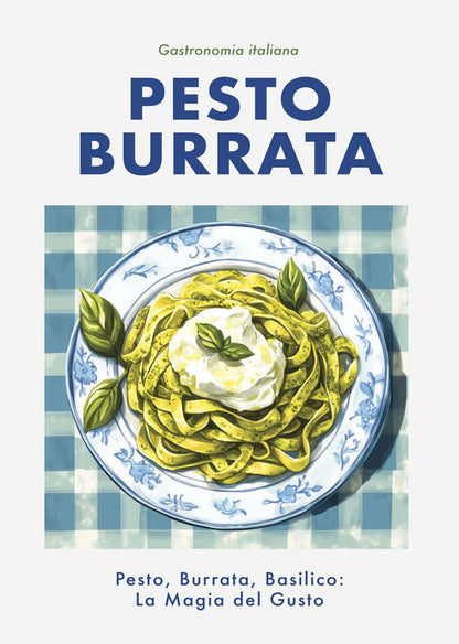 Pasta pesto burrata