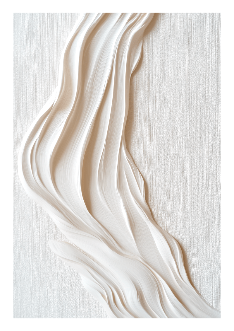 Affiche murale minimaliste de trace de plâtre sur toile de lin.