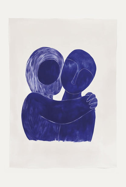 poster abstrait le baiser format 40x60 cm