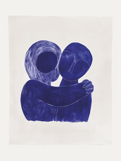 Poster abstrait le baiser en taille 30x40 cm